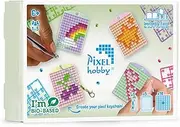 Pixel P23905 Mosaic Medallion Theme Box Cute Keyring for Children to Design Yourself, Easy Plug-in System, No Ironing or Gluing, Stones Made of Organic Plastic