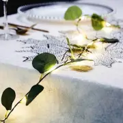 7 feet Green Eucalyptus Leaves LED GARLAND Battery Operated Fairy Lights Party