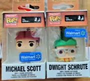 POCKET POPS THE OFFICE DWIGHT SCHRUTE MICHAEL SCOTT FUNKO NEW! CHRISTMAS HATS