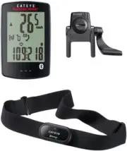 CAT EYE Cycle Computer PADRONE SMART Speed + Cadence + Heart Rate Sensor Kit CC-