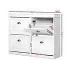 Artiss Shoe Cabinet Shoes Storage Rack Organiser Shelf Drawer Cupboard 24 Pairs