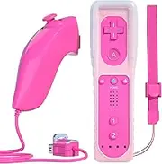 TechKen Remote Controller for Wii, Remote Controller and Nunchuck (Pink)