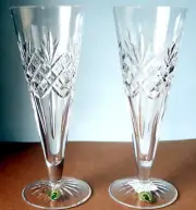 Waterford Crystal (2) Long Drinks Pilsner Beer Glasses 9.25" Made in Ireland New