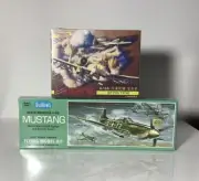 Set of 2 Model Plane Kits, North American P-51D Mustang, A-10A Desert Hog