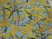 Gumnut Blossom Babies Sky Blue Burp Cloth Handmade