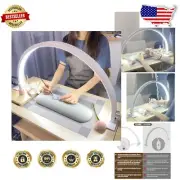 Professional 50W Half Moon Nail and Eyelash Desk Light with Easy Dimmer Control