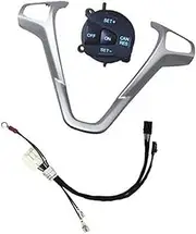 LUMIXE Car Cruise Control Button, for Fiesta, Mk7 Mk8 St, for Ecosport, 2013 Car Cruise Control Switch Button Steering Wheel Trim Bright Strip with Cable Cord Car Steering Wheel Switch Button