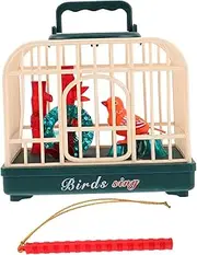 SOPOTUTU Sound Activated Simulated Chirping Bird with Realistic Movements and Sounds Interactive Battery Operated Desktop Decoration for Outdoor Play and Unique Present