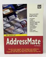 AddressMate Version 2.0 for Windows All in One Address Book Manager Software NOS