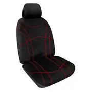 Sperling Getaway Neoprene Seat Covers - Black with Red Stitching, Front - CD200.102B TMGETRED