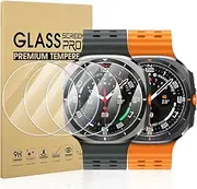 Suoman 4-Pack Screen Protector for Samsung Galaxy Watch Ultra 47mm,[Perfectly Fit] 9H Hardness Ultra-thin HD Clear Anti-Scratch Tempered Glass