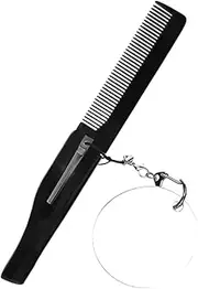 Portable Foldable Comb with Keychain and Mirror Compact Fine Tooth Beard and Pocket Comb for Men Durable Lightweight and Easy to Carry Travel Accessory