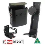 Vonnies Combo Black Holders for Jerry Can, Adj Spare Wheel & 4KG Gas Bottle