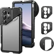 NEEWER S25 Ultra Phone Cage, Mobile Video Rig Phone Stabilizer with 67mm Filter Adapter, 17mm Lens Backplate, T Mount Lens Adapter, Compatible with Samsung Galaxy Moment T Series Lenses, PA082