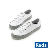 在飛比找Yahoo奇摩購物中心優惠-keds KICKSTART 幾何藝術果凍帆布鞋-白 922