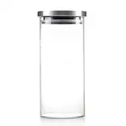 AA 1000ml Glass Storage Jar Coffee Beans Kitchen Food Container Stainless Steel