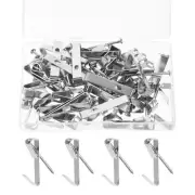 60 Pcs Picture Hangers, 50lb Picture Hooks(30 Hangers + 30 Nails), Silver