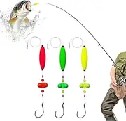 Visulong Catfish Fishing Set, 2025 Float Style Rig, Takedown Rigs Catfish Consists of Float Beads and Circle Hooks with Rattler Fishing Equipment