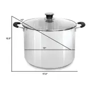 20 Quart Water Bath Canner Temperature Indicator 7PCS Canning Jar 16oz + Rack