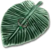 Leaf Trinket Dish Decorative Ring Dish Holder for Jewelry Engagament Wedding Bir