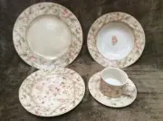 BRAND NEW 222 Fifth Savannah Cheri Blum Salad Plates / Bowls / Teacups / Saucers