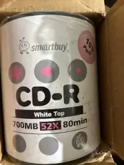 Smartbuy CD-R 52X 700MB Blank Recordable Disc - 100 Pack (80RS52S-WSSB100B)
