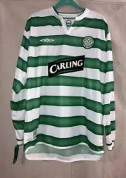 Celtic Carlton Home Football Club Patch Jersey Shirt 2003/04 Umbro Men’s XL New