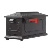 Unbranded Post Mount Mailbox Non-Locking Adjustable Rust-Proof Aluminum Black