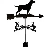Wind vanes, Outdoor Garden Weather Vane Weathervane Badger Dolphin Dog Ornament Metal Weather Vane with Arrow Ornament Wind Direction Indicator Stake Measuring Tool