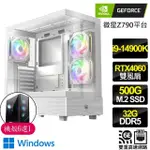 【NVIDIA】I9二四核 RTX4060 2X WIN11{旗鼓相當}海景房電競電腦(I9-14900K/微星Z790/32G D5/500GB)