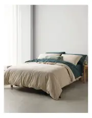 [Vue] Stonewashed Cotton Quilt Cover Set in Biscuit