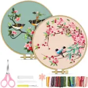 TINDTOP Embroidery Kit for Adult, Owl Embroidery Kit for Beginners Include Em...