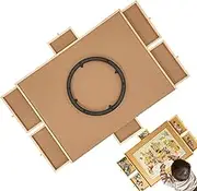 Rotating Puzzle Table - Rotating Puzzle Table with Cover, 76.2x54.5cm/30x21.46in Wooden Puzzle Organizer, Wooden Puzzle Table for Adults and Kids