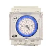 Analog Mechanical Timer Switch 110v-220v 24 Hours Daily Programmable 15min Setting Time Switch Rela white