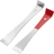 2Pcs Metal Pry Bar, Stainless Steel Pry Tool Flat Mini Crowbar Tool Thin Trim