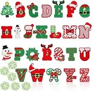 G-RUI 26pc/Set Ironing Assorted Embroidered red Letter Patches for Clothes DIY Iron on Patches Appliques for Backpack Badge Clothing Decoration