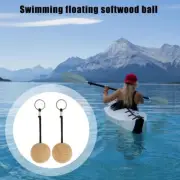 Floating Cork Keychain 53mm Floatable Wooden Ball Key Chain Floating Cork ⇧