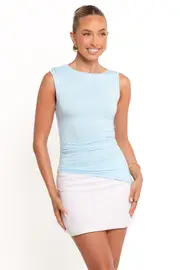 [PUP94] Romy Top - Light Blue XS light blue