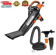 Worx TRIVAC 12 Amp 3-in-1 Blower Mulcher Vacuum – 80-210 MPH Adjustable Airflow