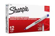 Best Sharpie Permanent Markers Ultra Fine Point Blue Box of 12 Sharpie Markers