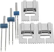 HOMSFOU Efficient Twin Needle Sewing Machine Accessories 2mm 3mm 4mm Needles Auto Threader Household Craft Sewing Home Machine