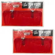 VW Super Beetle Pre Bug karmann ghia Vintage Style Clip/On Sun visor Red Pair 2