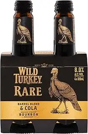 Wild Turkey Rare and Cola Bottle 320 ml (Pack of 4)