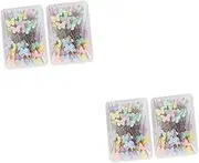ARTIBETTER 2sets 2 Boxes Decorative Butterflies Head Straight Pins of Corsage Sewing Pins for Crafting DIY Projects Resistant Fun Marking Tools for Sewing Decoration 2boxes*2