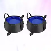 2 Pcs Compact Bucket Camping Water Container Foldable Pail Mop Bucket