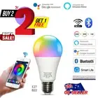 Smart Bulb Globe E27 B22 WiFi Bluetooth 15W RGB RGBW LED Light Lamp Alexa Google