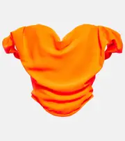 [Vivienne Westwood] Vivienne Westwood Sunday off-shoulder crêpe corset top AU 14 orange