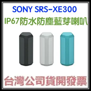 咪咪3C 註冊送300元超商券開發票台灣公司貨SONY SRS-XE300防水防塵藍芽喇叭 XB33 XB43比較