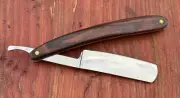 OG Vintage Shaving Straight Razor Chrome Mirror Finish Wood Handle Sharp Classic