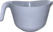 Cooking Concepts White Mixing Bowl 2.5qt Handle & Pouring Spout Liquid Prep
